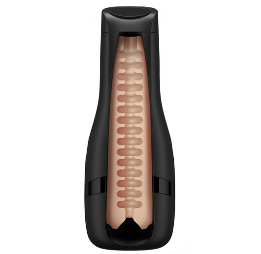 Satisfyer Men Classic black masturbator with removable cyberskin sleeve”