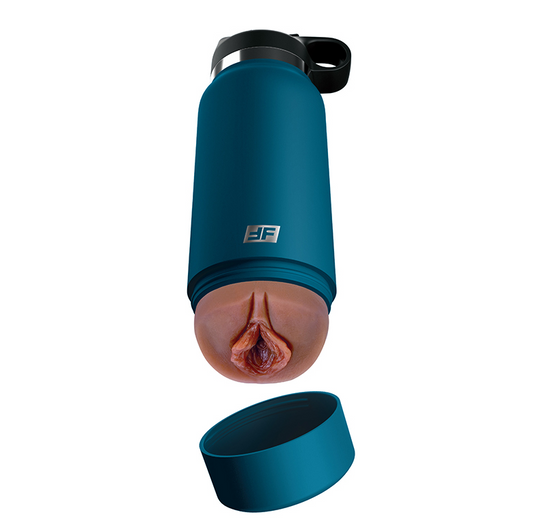 Fuck Flask Private Pleaser showing brown Fanta Flesh vagina opening and discreet design