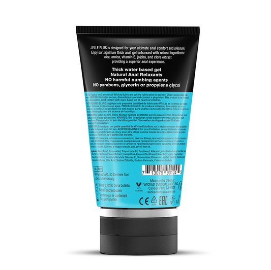 Jelle Plus premium anal lube glycerin-free water-based gel with olive leaf extract