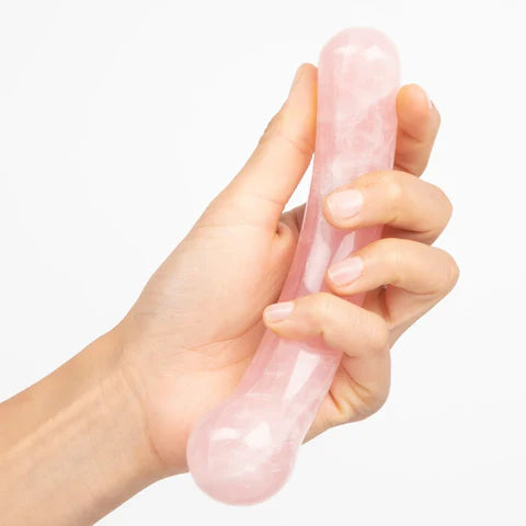 Chakrubs Heart Curve Rose Quartz G-Spot Crystal Dildo