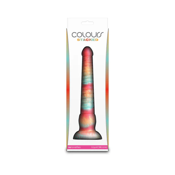 Colours Stacked Dildo 9" - Red/Gold