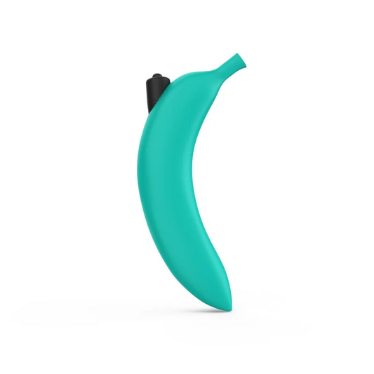 Love to Love Oh Oui Banana Vibrator – banana-shaped vibrator on neutral background, playful and colorful.