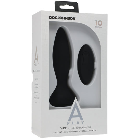 Doc Johnson A-Play Experienced Vibe – Vibrating Silicone Anal Plug with Remote