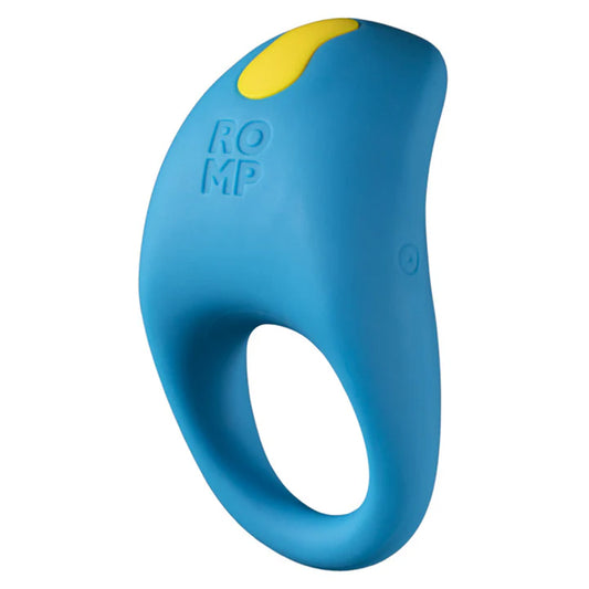 ROMP Juke ring shown with USB charger and instruction manual
