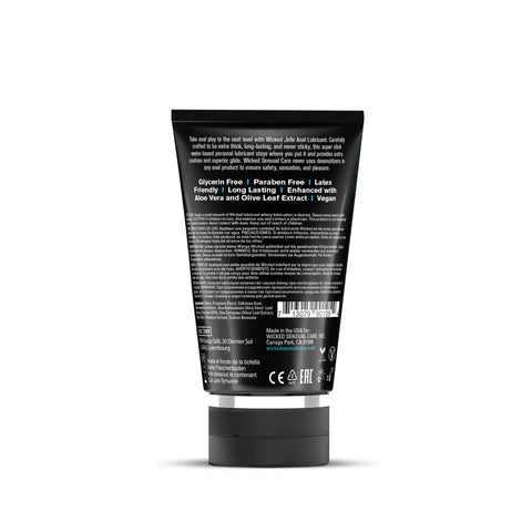 Wicked Jelle Anal Lube 4 oz – Water-Based Gel Lubricant for Anal Play