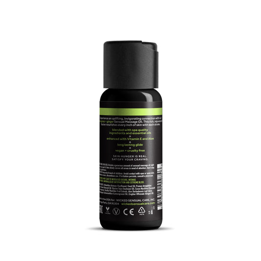Wicked Lemongrass & Ginger Massage Oil – 4oz / 120 ml