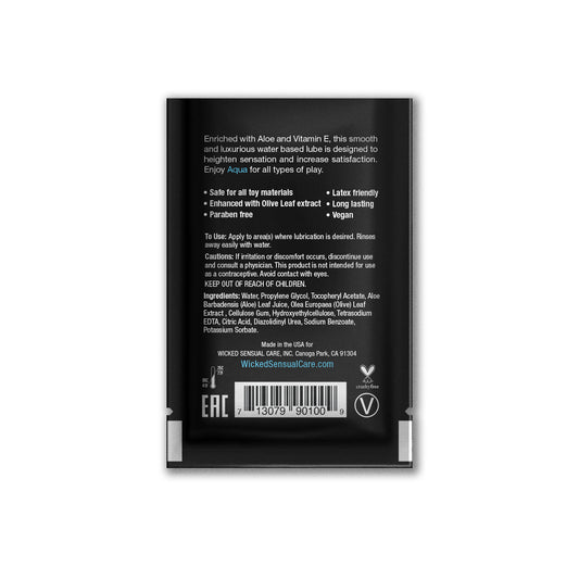 Wicked Aqua Lube Sachet - 3ml - 20 Packs