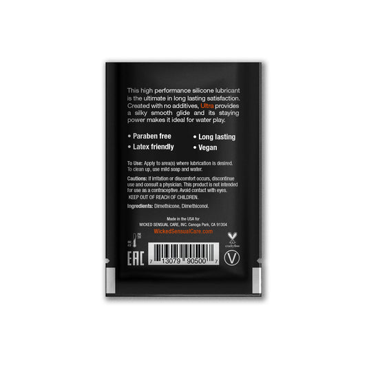 Wicked Ultra Lube Silicone Sachet 3ml - 20 Packs