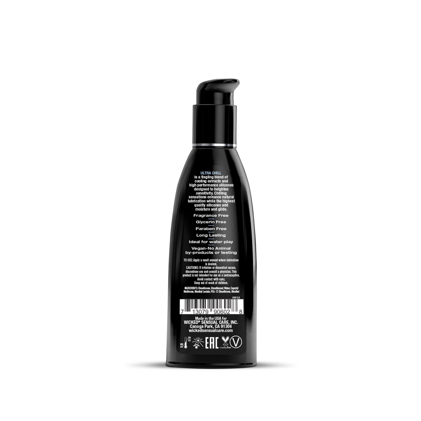 Wicked Ultra Chill Silicone Lube – 2 oz