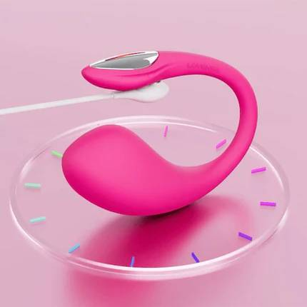 Pink bullet vibrator with floral background