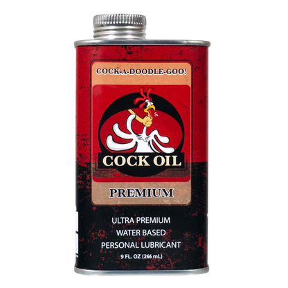 Cock Oil water-based lubricant 9 oz metal can with inner plastic liner