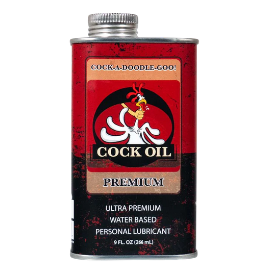 Cock Oil water-based lubricant 9 oz metal can with inner plastic liner