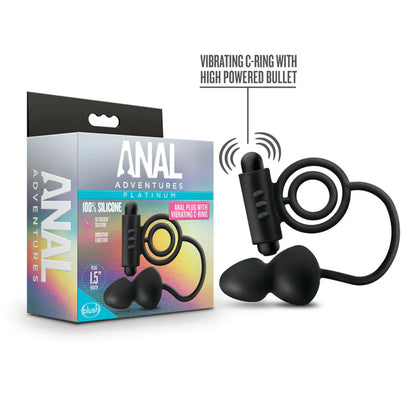 Anal Adventures - Anal Plug with Vibrating C-Ring