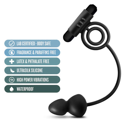 Anal Adventures - Anal Plug with Vibrating C-Ring