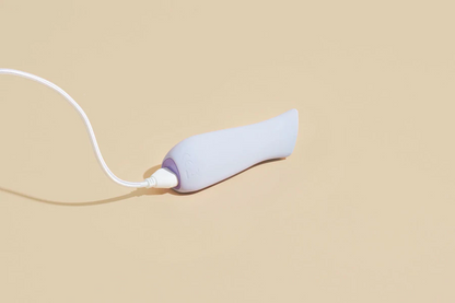 Dame Kip lavender clitoral vibrator with lipstick-inspired shape