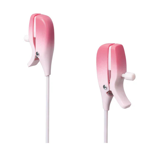 Lovense Gemini app-controlled vibrating nipple clamps made from body-safe silicone and ABS
