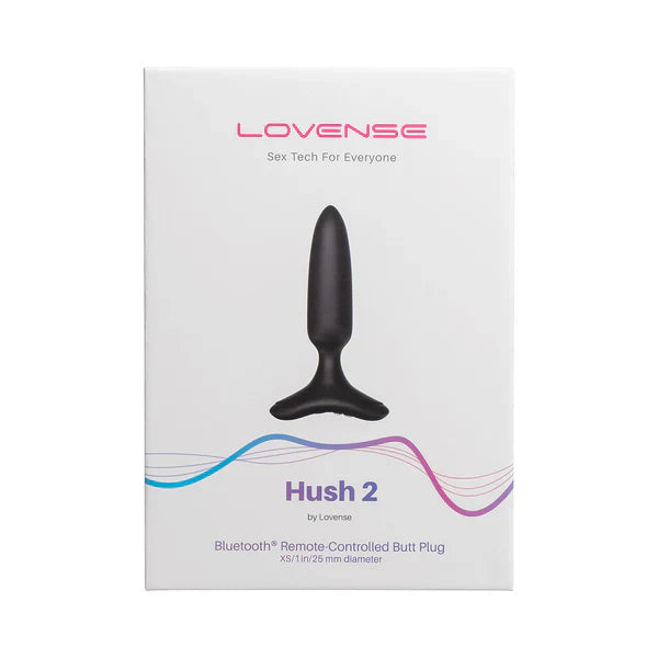 Lovense Hush 2 1 inch app-controlled vibrating butt plug made from body-safe silicone