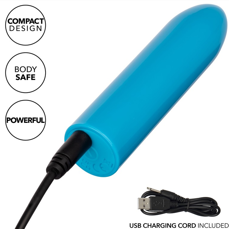 CalExotics Turbo Buzz Classic Mini Bullet Blue