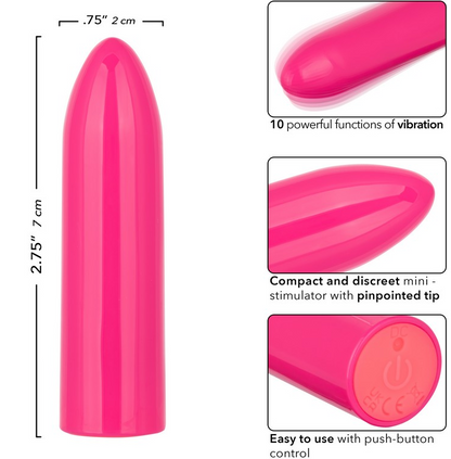 CalExotics Turbo Buzz Classic Mini Bullet Pink