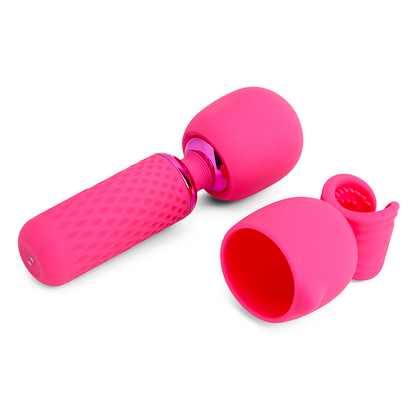 nü Sensuelle Nubii Harlow Wand – Compact Warming Vibrator with Flexible Head and Multi-Use Attachment