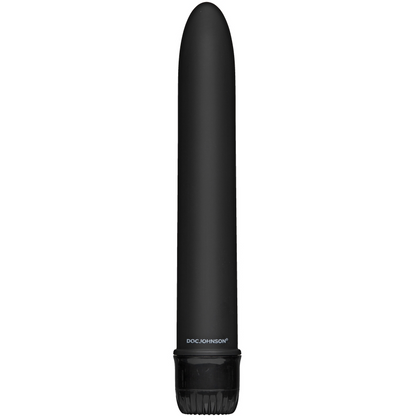 Doc Johnson Black Magic 7″ Vibe – Classic black waterproof vibrator with velvet-touch finish