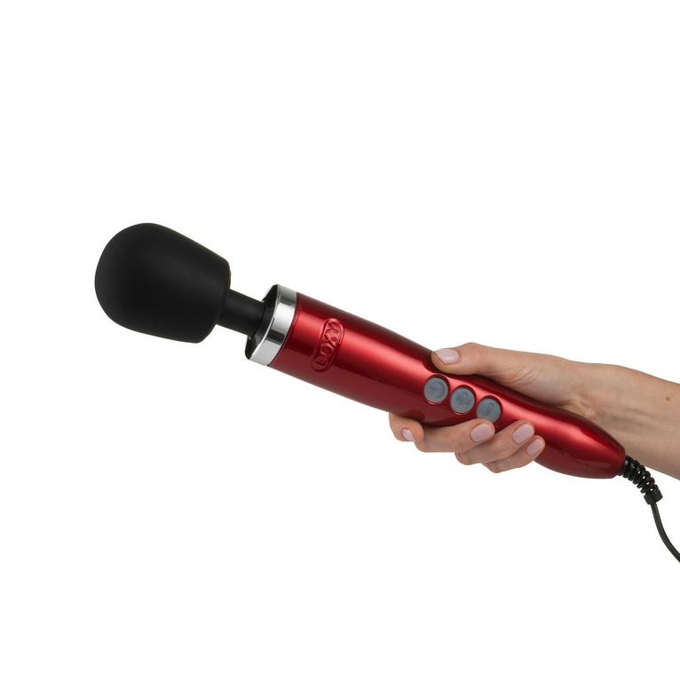 Doxy Die Cast Wand Massager – powerful metal-body wand vibrator in brushed finish