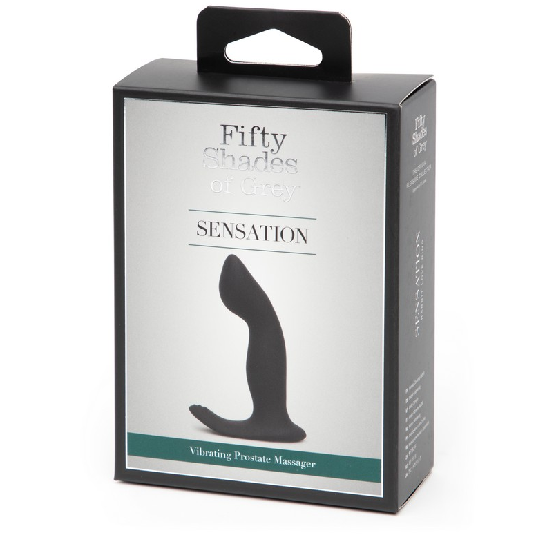 Fifty Shades Sensation Rechargeable P-Spot Vibrator – Curved Prostate Toy with Textured Base