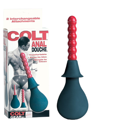 COLT Anal Douche with squeeze bulb and dual interchangeable tips