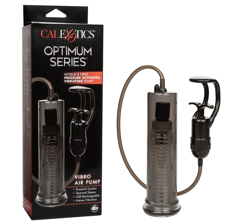 “CalExotics Optimum Series Vibro Air Pump with pressure-activated vibration and Master Grip handle
