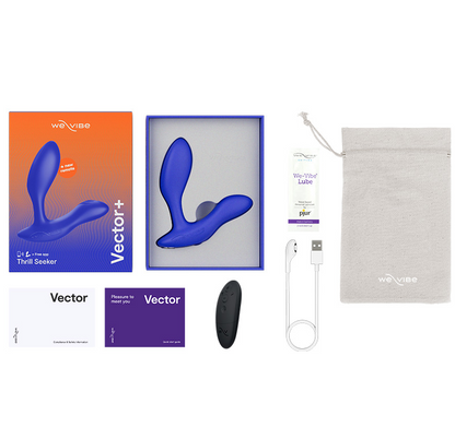 We-Vibe Vector+ Prostate Massager – Dual-motor anal vibrator with adjustable fit, designed for prostate and perineum stimulation, app-controlled and made of smooth silicone