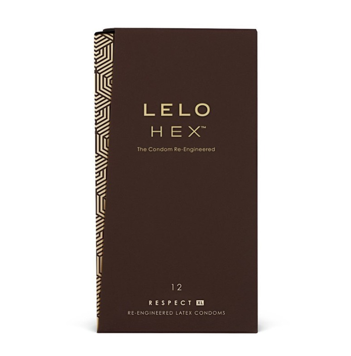 LELO HEX Respect XL Condom 12 Pack with hexagonal structure design