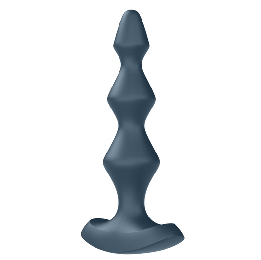 Satisfyer Lolli-Plug 1 Dark Teal – Textured silicone vibrating anal plug with dual motors and T-shaped base