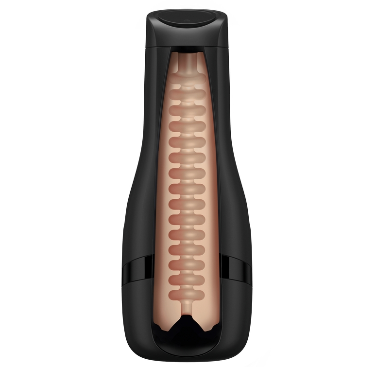 Satisfyer Men Classic black masturbator with removable cyberskin sleeve”