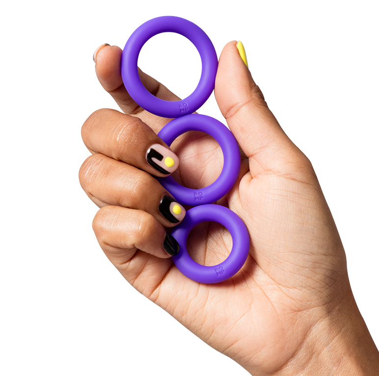 Remix Trio cock rings showing smooth, grooved, and textured designs for versatile pleasure
