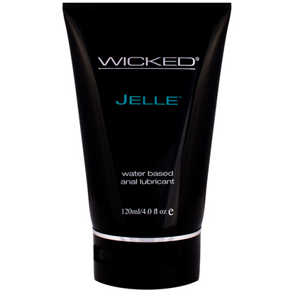 Wicked Jelle Anal Lube 4 oz – Water-Based Gel Lubricant for Anal Play