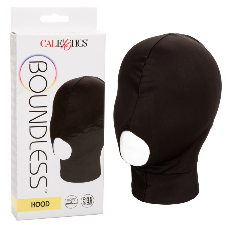 CalExotics Boundless Hood sensory deprivation mask open mouth breathable fabric BDSM
