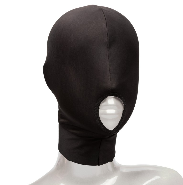 CalExotics sensory deprivation hood stretchy fit comfortable breathable open mouth design
