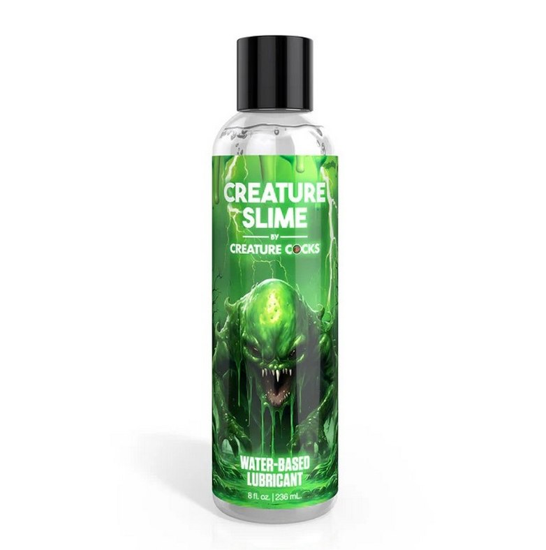 Creature Slime Water-Based Lube – 8oz and 16oz clear unscented slime lube for full-body fantasy play | PurpleNight.ca
