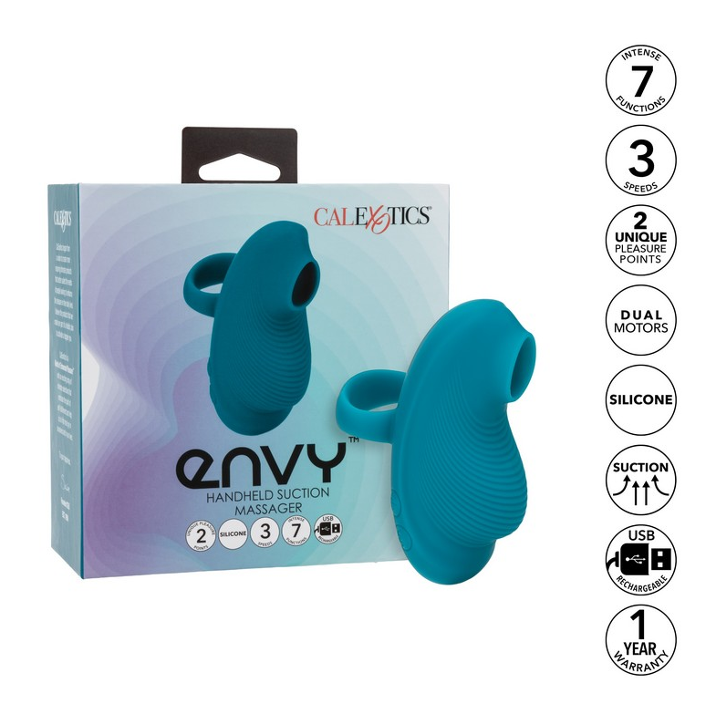 Envy handheld suction massager with silicone body