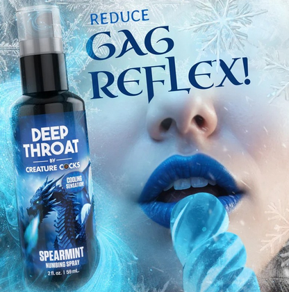 Creature Cocks throat numbing spray spearmint 2oz deep throat oral play gag reflex reducer
