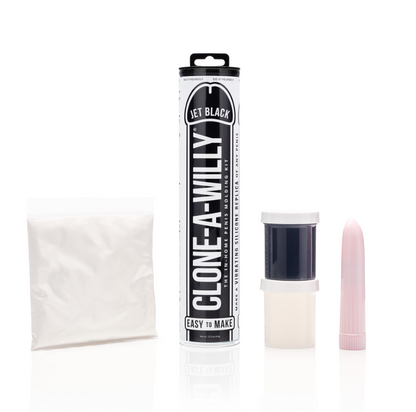 DIY penis casting kit contents laid out flat