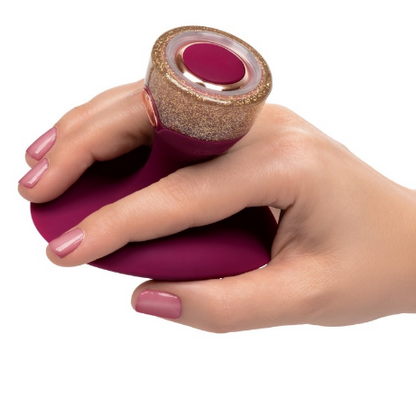 Sparkling pink silicone massager – wide head vibrator with multiple speeds

