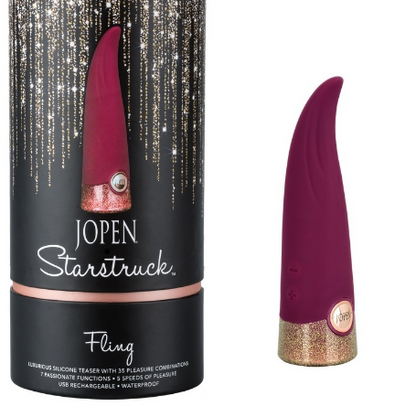 CalExotics Starstruck Fling – flickering tip massager with glitter base