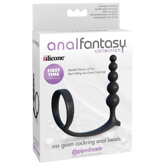 Pipedream Products Ass-Gasm Cockring Anal Beads