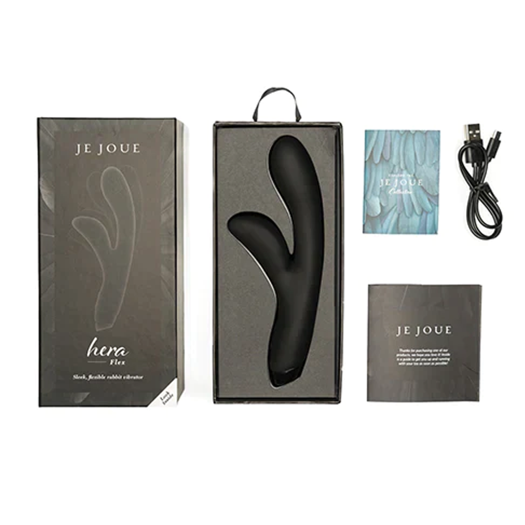 Je Joue Hera Flex – Flexible BodyFlex Rabbit Vibrator in Black Silicone