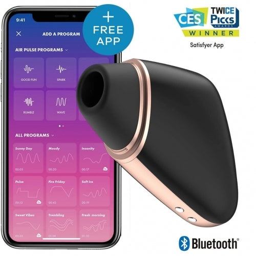 Satisfyer Love Triangle black version with protective cap – sleek and compact