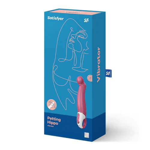 Satisfyer Petting Hippo G-spot vibrator with curved silicone tip