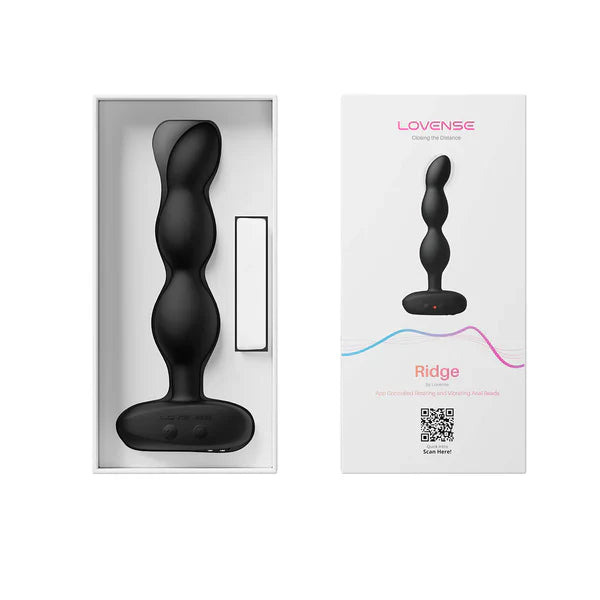 Lovense Ridge app-controlled rotating and vibrating anal beads made from body-safe materials
