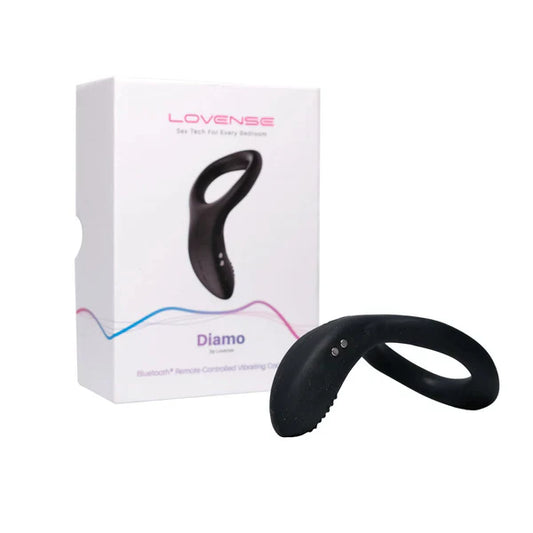 Lovense Diamo app-controlled vibrating cock ring made from body-safe silicone