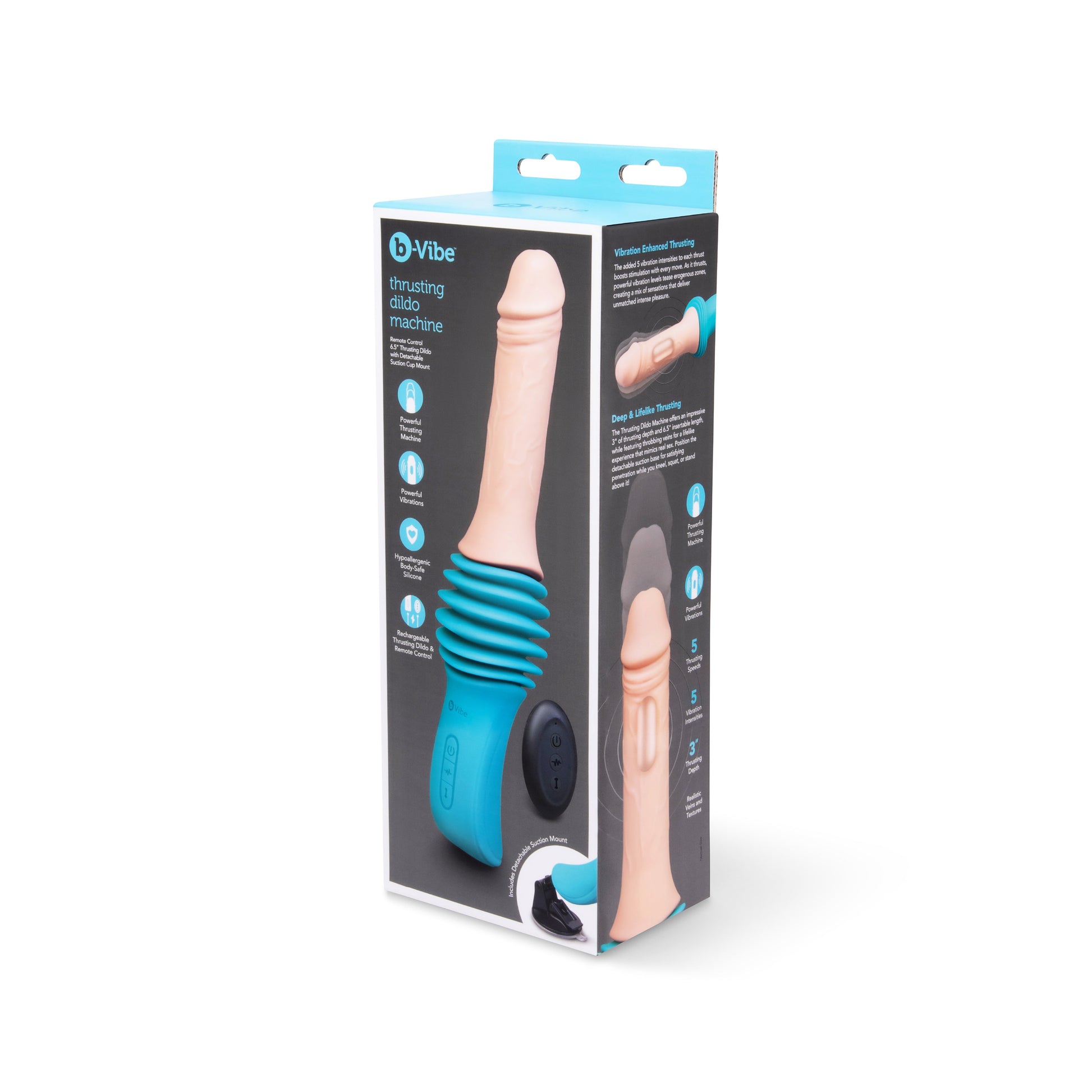 b-Vibe Realistic Thrusting Dildo Machine with Remote Control